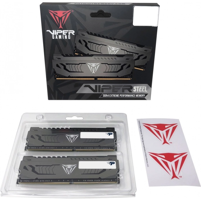 Оперативная память Patriot Viper Steel 2x32GB DDR4 PC4-25600 PVS464G320C6K. Фото 5