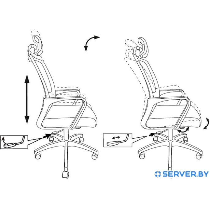 Кресло Бюрократ MC-201-H/TW-11 (черный). Фото5