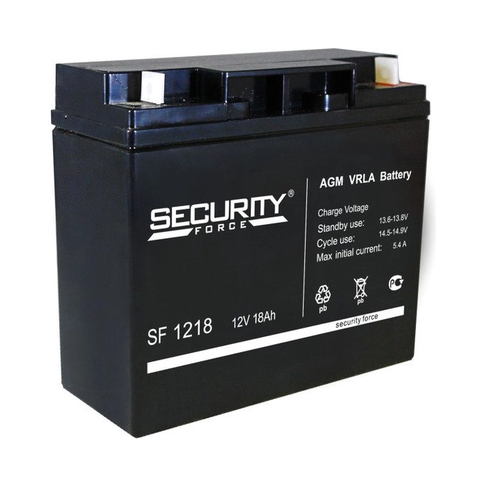 Аккумулятор для ИБП Security Force SF 1218 (12В/18 А·ч). Фото1