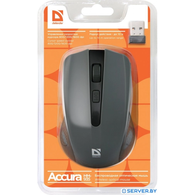 Мышь Defender Accura MM-935 (серый). Фото 4