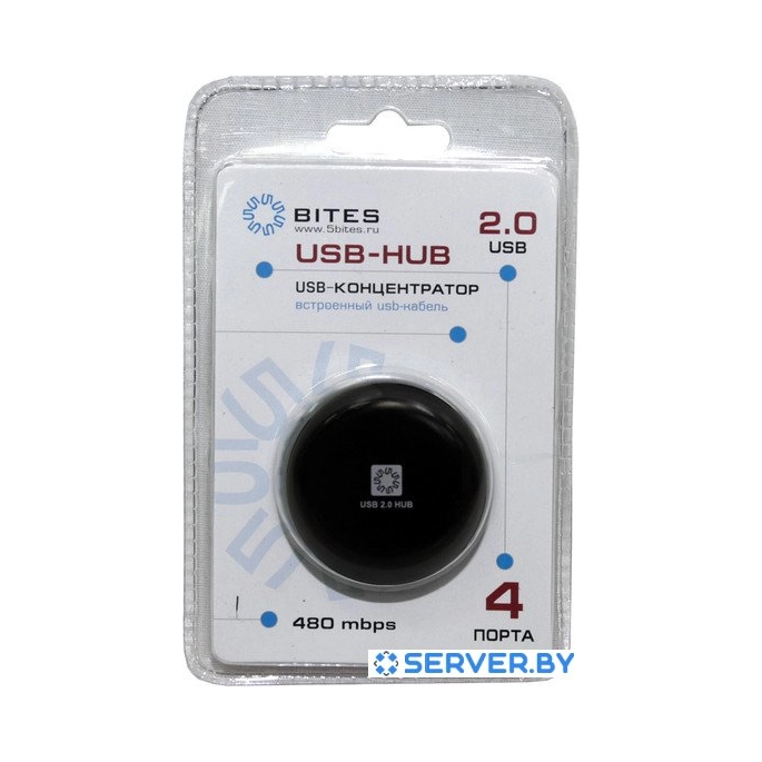 USB-хаб 5bites HB24-200BK. Фото 4