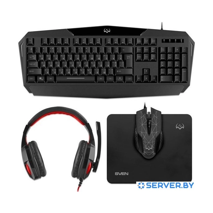 Клавиатура + мышь с ковриком + наушники SVEN GS-4300. Фото 1